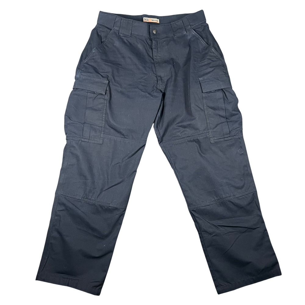 5.11 Tactical Mens Ripstop Cargo Pants Navy Large‎ Short Utility Trousers